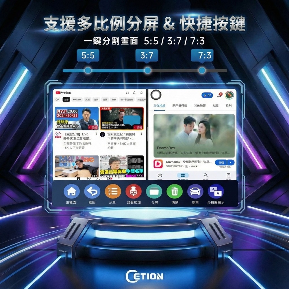 ETION Explore Pro 高通6350 有線專用旗艦 2026 新旗艦安卓機車機｜導航、娛樂、外接螢幕 超順暢！