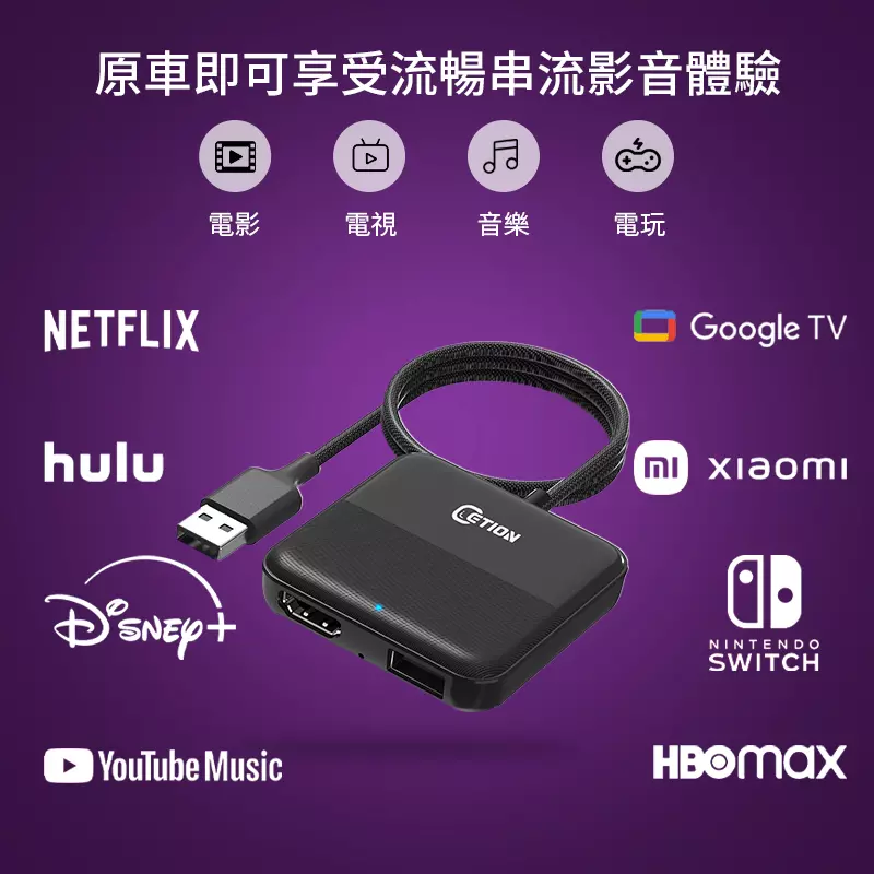 ETION Smart Mate 有線Carpay擴充HDMI設備