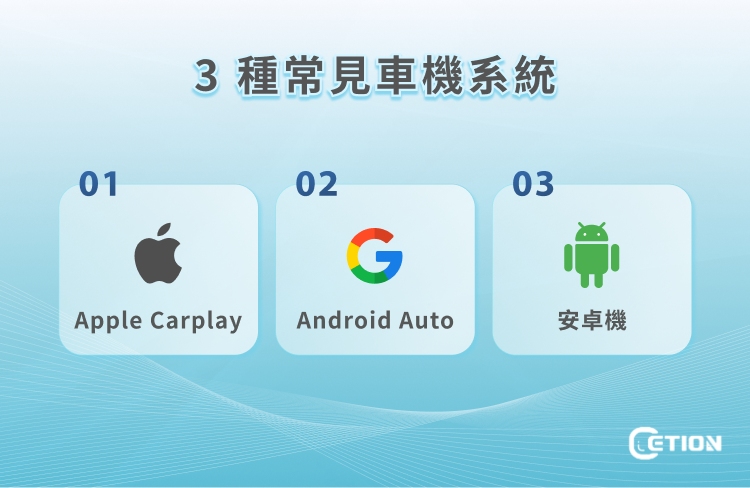 3 種常見車機系統