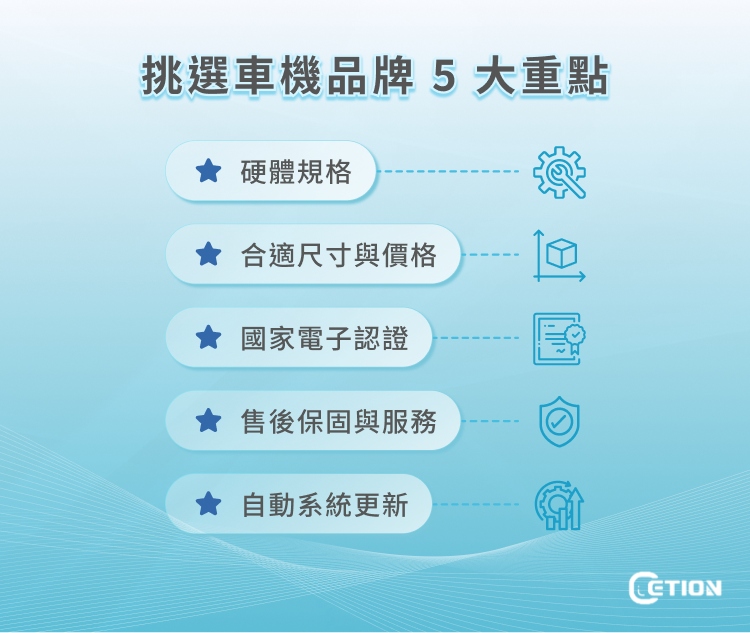 挑選車機品牌 5 大重點